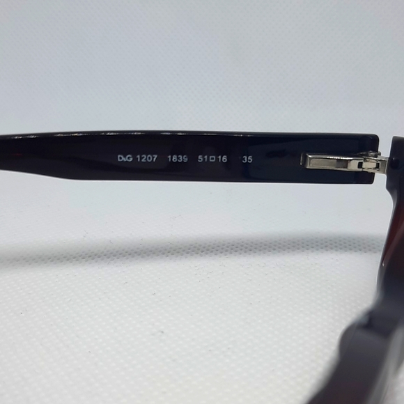 D&G  DOLCE & GABBANA DG 1207 1839 51-16-135  Rx Eyeglass Frame, Pre-Owned - Picture 6 of 7